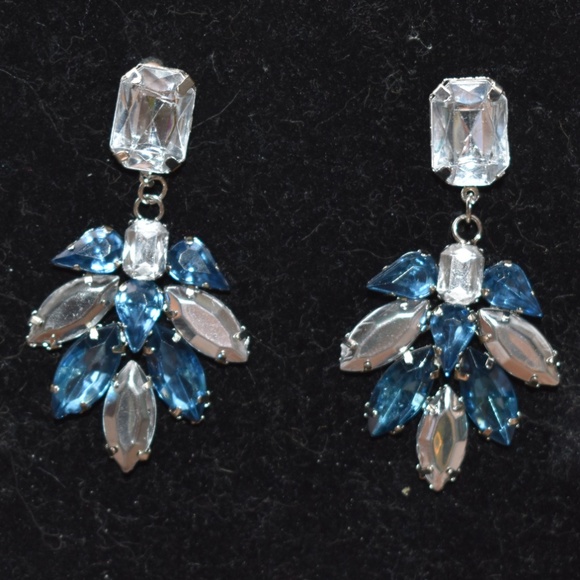 Gorgeous Blue Statement Earrings - Picture 5 of 5